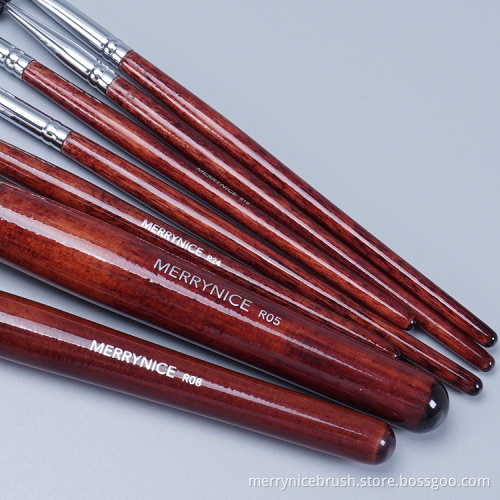 Wooden handle 7Pcs red makeup brush set makeup brushes